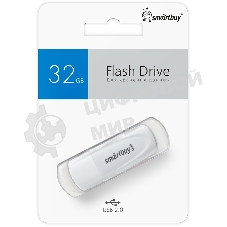 Флешка USB Smartbuy Scout white (SB032Gb2SCW), 32Gb, USB 2.0, R/W 15/5, белый
