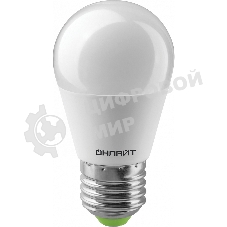 Лампа светодиодная ОНЛАЙТ 71645 OLL-G45-6-230-2.7K-E27 6 Вт шар 2700К теплый белый E27 450лм 176-264В