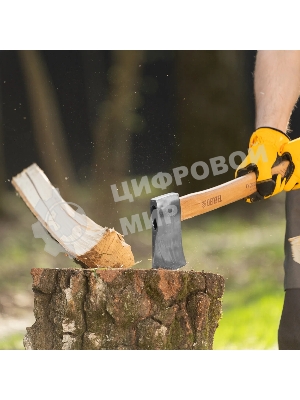 Топор кованый Denzel 900 г, американский тип, буковая рукоятка, 430мм, EFP