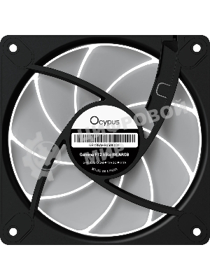 Вентилятор для корпуса Ocypus Gaммa F12 Elite BK ARGB REVERSE BLADE 3 IN 1, 120x120x25мм, 4-PIN PWM, 600-1800 RPM, 26 DBA MAX, HYDRO BEARING