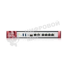 Межсетевой экран Zyxel USG FLEX 200HP, Rack, 1xRJ-45: 1/2.5G (LAN/WAN), 1xRJ-45: 1/2.5G PoE+ (LAN/WAN), 6xRJ-45: 1G (LAN/WAN), 1xUSB3.0 **