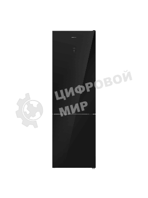 Холодильник Maunfeld MFF200NFB черный двухкамерный инвертор 271/106 л морозилка снизу, No Frost