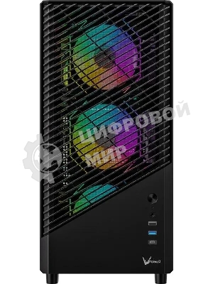 Компьютерный корпус Aerocool/Formula Mana Geometry черный без БП ATX 3x120мм 1xUSB 3.0 1xUSB3.1 audio bott PSU