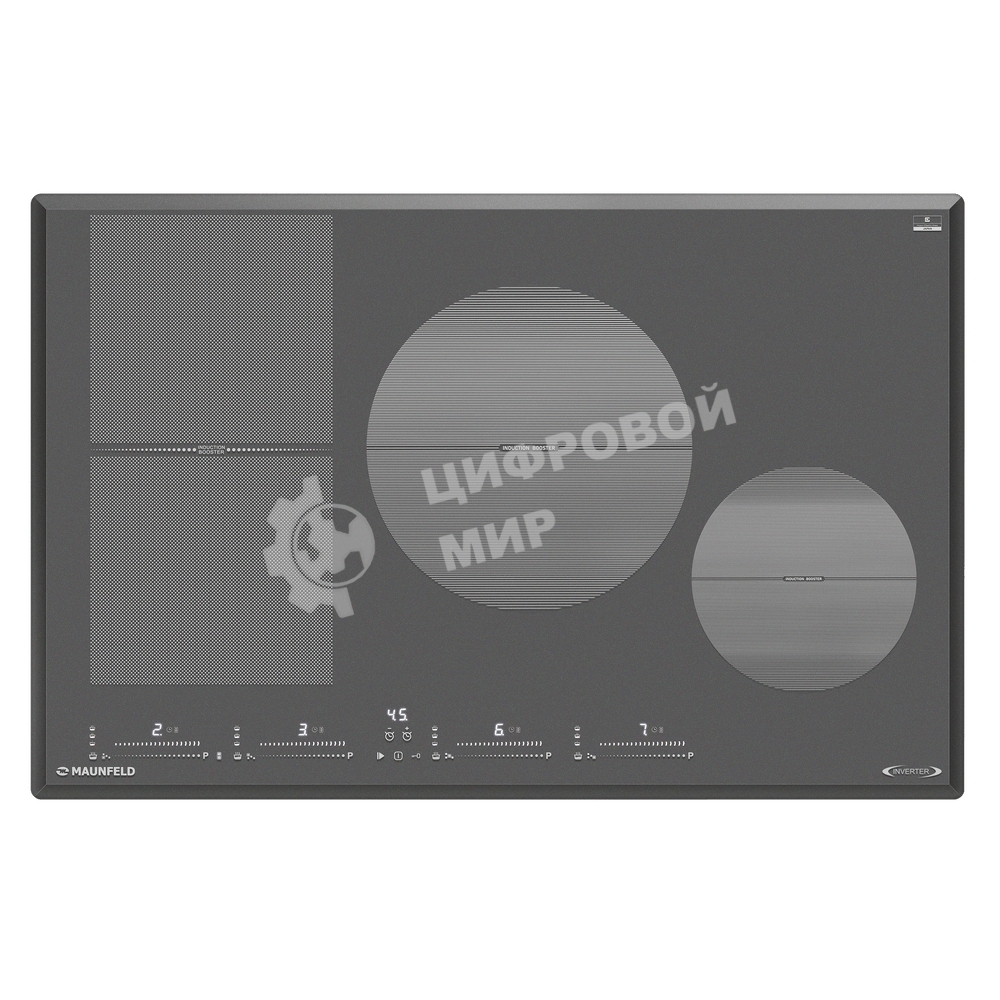 Индукционная варочная панель Maunfeld CVI804SFDGR Inverter графитовый