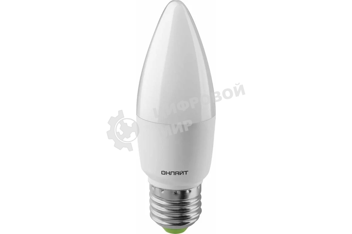 Лампа светодиодная ОНЛАЙТ 61961 OLL-C37-10-230-6.5K-E27-FR