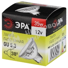 Лампа галогенная ЭРА 35Вт 12В GU5.3 MR16 C0027355
