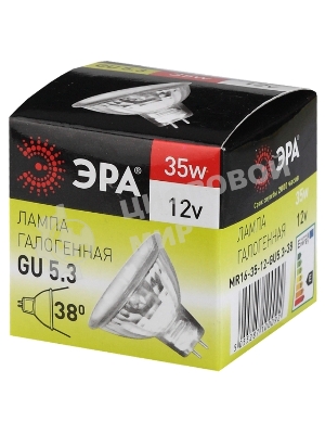 Лампа галогенная ЭРА 35Вт 12В GU5.3 MR16 C0027355