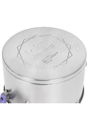 Кастрюля LARA LR02-255 Лаванда 6,4 л, 24 см, нержавеющая сталь, с крышкой