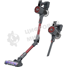 Пылесос вертикальный Kitfort КТ-5539 красный/серый, питание от аккумулятора, 225 Вт, уборка сухая, пылесборник 0,6 л