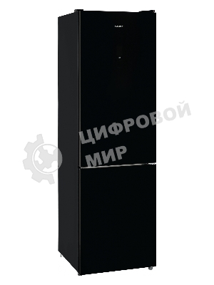Холодильник Nordfrost RFC 390D NFGB черное матовое стекло двухкамерный 240/95л морозилка снизу