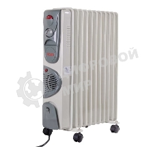 Обогреватель масляный Ресанта ОМ-12НВ (11 секций) белый, 2900 Вт, 25 м2, термостат 67/3/12