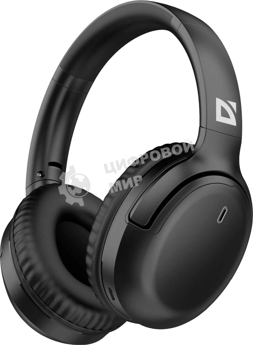 Беспроводные/проводные наушники Defender FreeMotion B1035 черный, накладные, Bluetooth + проводной, складная конструкция