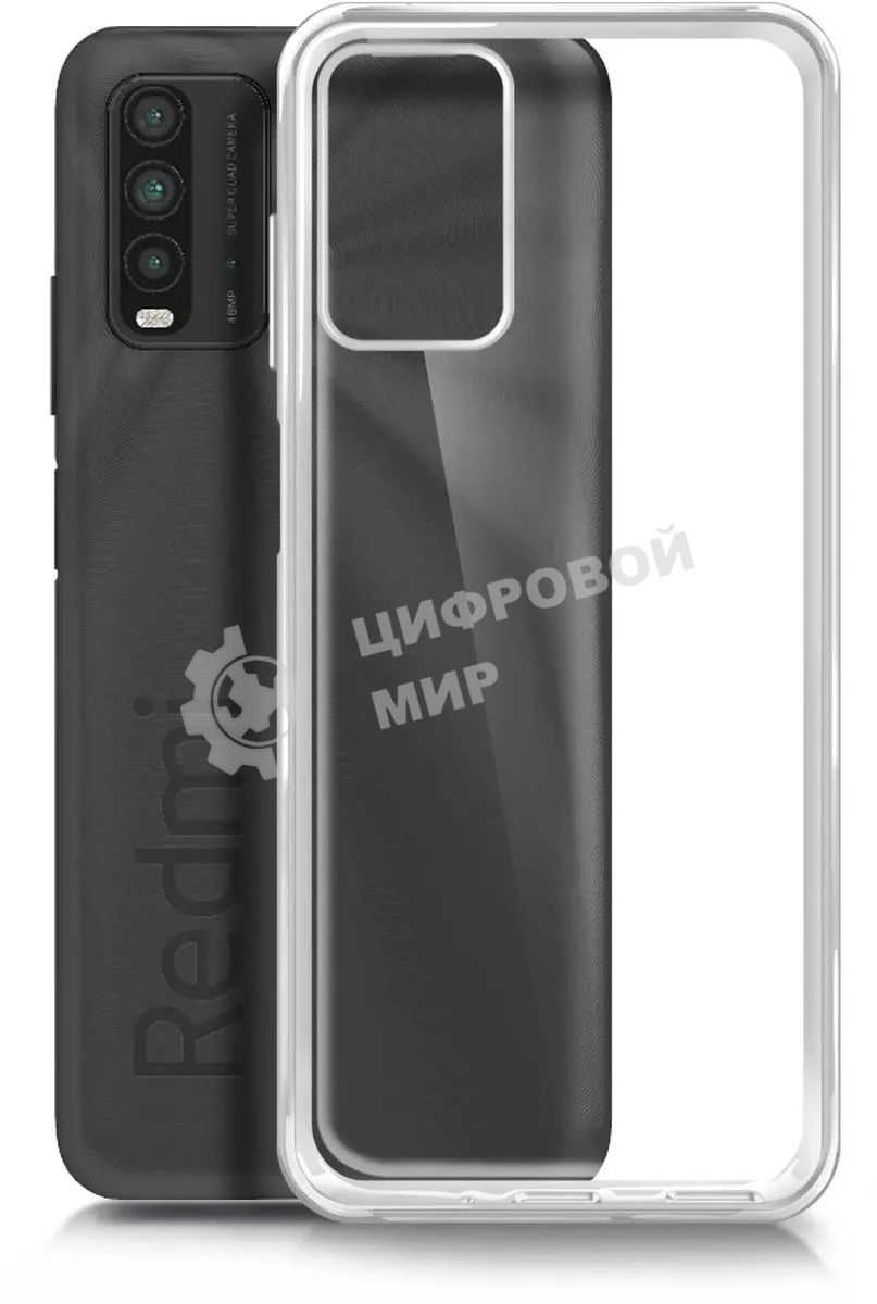 Чехол (клип-кейс) BoraSCO для Xiaomi Redmi 9t Silicone Case прозрачный (39913)