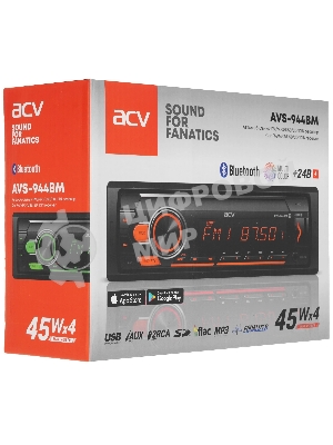 Автомагнитола ACV AVS-944BM, 1 DIN, Bluetooth, USB Type-A, AUX