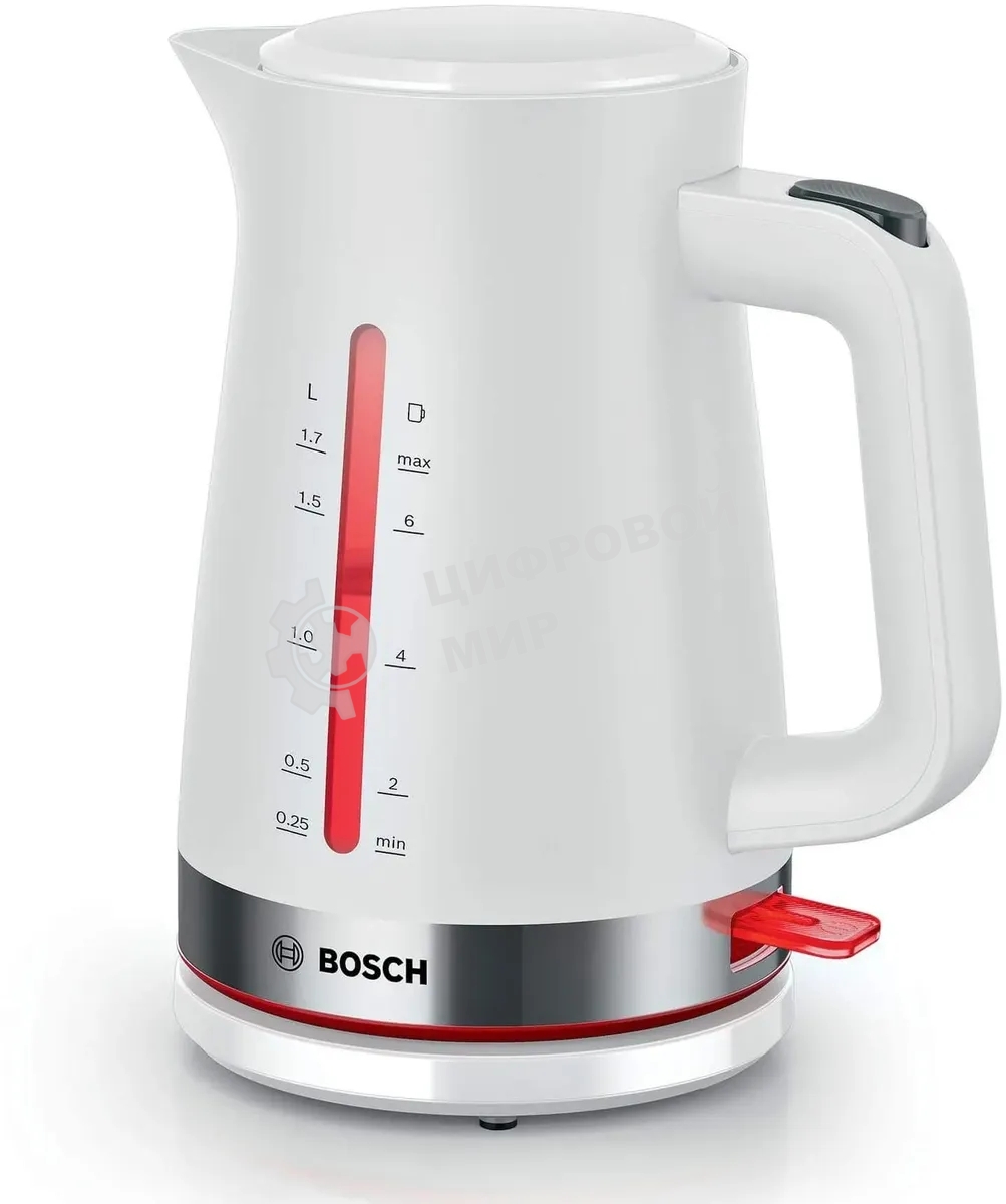 Чайник электрический Bosch TWK4M221 1.7 л, белый корпус: пластик