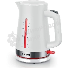 Чайник электрический Bosch TWK4M221 1.7 л, белый корпус: пластик