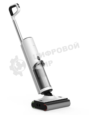 Пылесос вертикальный Deerma DEM-VX910W белый/черный, питание от аккумулятора, 230 Вт, уборка влажная/сухая, пылесборник 0.7 л, работа от АКБ max - 45 мин