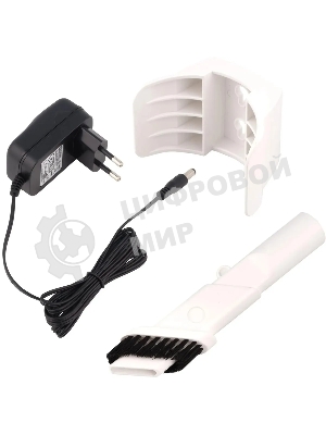 Пылесос вертикальный Coolfort CF-3001 белый, питание от аккумулятора, 150 Вт, уборка сухая, пылесборник 0.5 л, работа от АКБ max 30 мин.