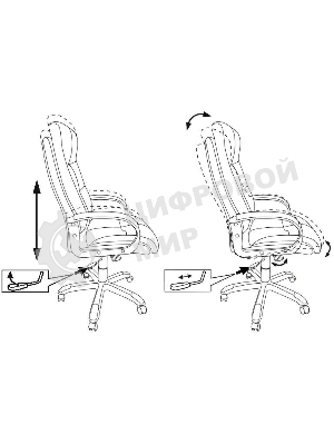 Кресло Бюрократ CH-824B/LBLACK черный, экокожа