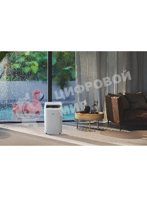 Кондиционер мобильный Hisense AP-09CW4GNCS00 9000 BTU, 18 м², 52 дБ, охлаждение, осушение, белый