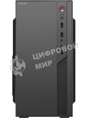 Компьютерный корпус Digma DCC-MN306 черный без БП mATX 1x80мм 1x92мм 2x120мм 2xUSB 2.0 1xUSB 3.0 audio
