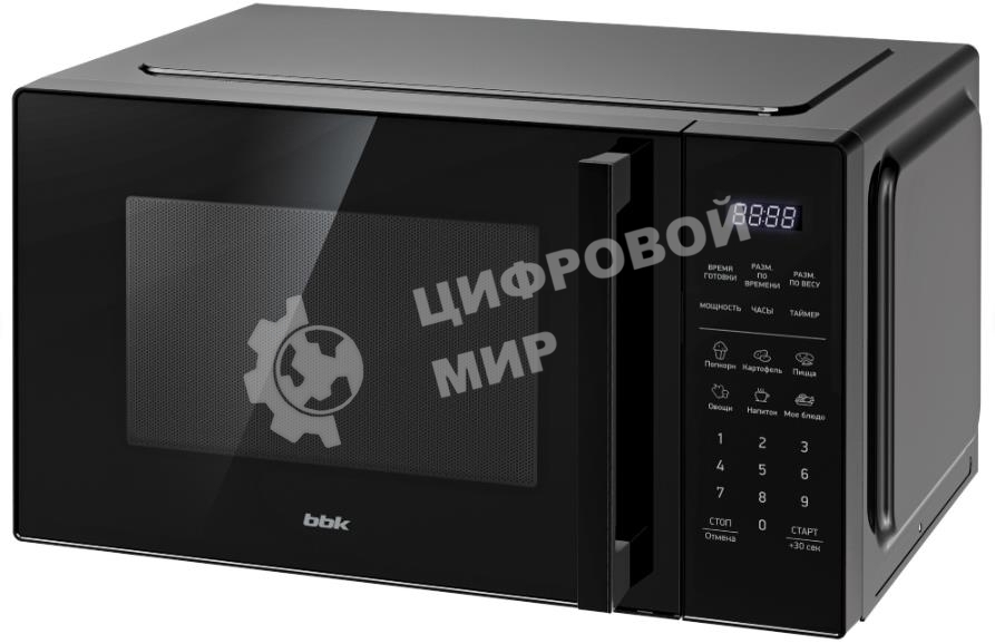 Микроволновая печь BBK 23MWS-852S/B черный, 23 л, 800 Вт, переключатели - сенсор