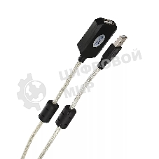 Кабель-адаптер VCOM VUS7049-25M USB2.0-repeater, удлинительный активный Am-->Af 25м
