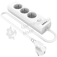 Сетевой фильтр Philips CHP2135WA/51, 2м, 3 розетки, белый