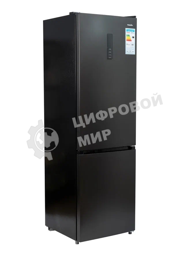 Холодильник Smile SRF378DI графит двухкамерный 240/95л морозилка снизу, No Frost