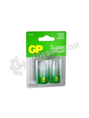 Алкалиновые батарейки GP Super Alkaline G-Tech 14А типоразмера C - 2 шт. на блистере (2 шт.)