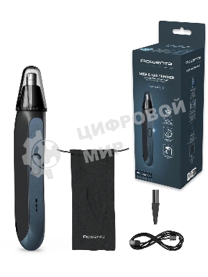 Триммер Rowenta TN3720E0 черный/серый (насадок в компл:1шт)