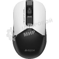 Мышь беспроводная A4Tech Fstyler FG12 белый/черный, 1200 dpi, радиоканал, USB, кнопки - 3