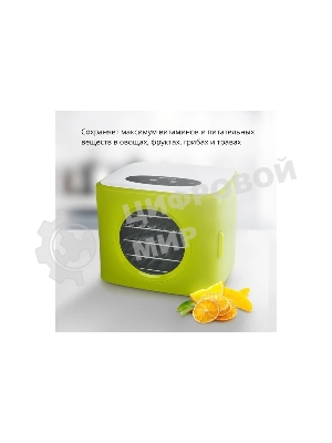 Сушилка для овощей и фруктов Blackton Bt FD1113 зеленый-белый, Мощность 400 Вт, Регулировка температуры 35-80 °С, Таймер 1-72 часа