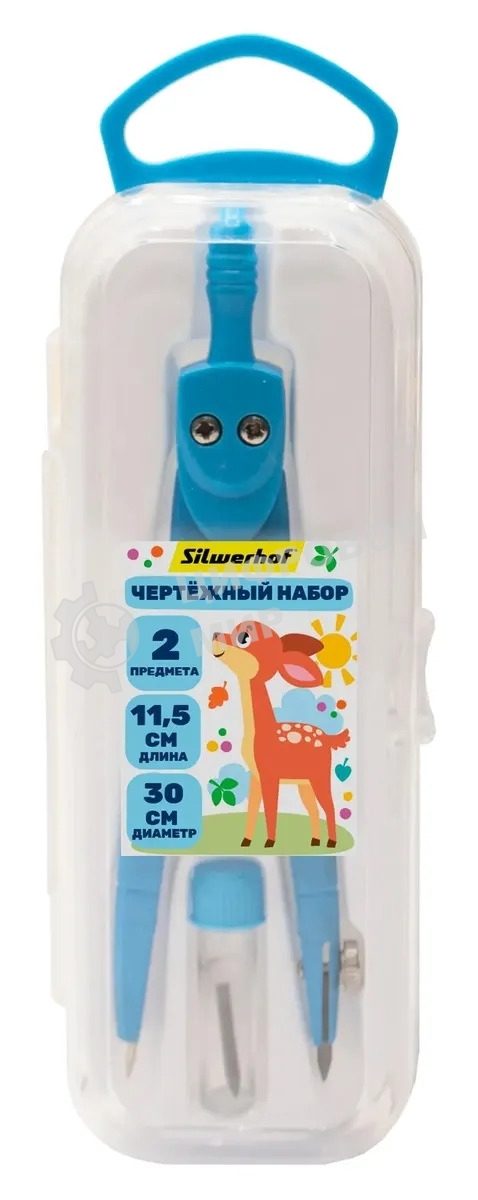 Готовальня Silwerhof Веселые друзья, металл, 11.5 см, в комплекте: 2 предмета