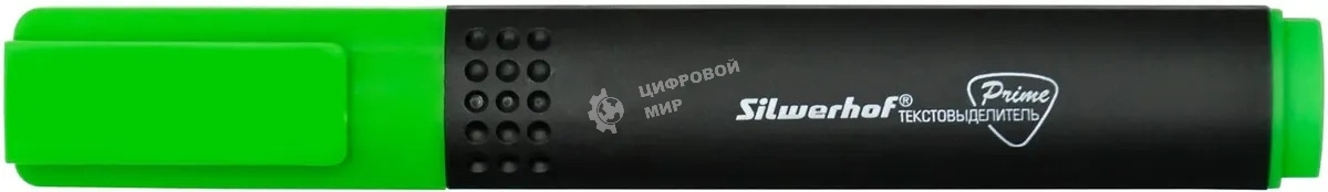 Текстовыделитель Silwerhof Prime 108031-03, скошенный пишущий наконечник, 1-4мм, зеленый, коробка