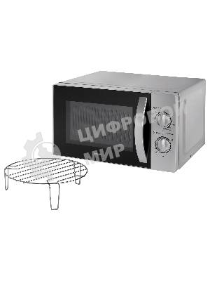 Микроволновая печь BBK 20MWG-740M/S серебро, 20 л, 700 Вт, переключатели - поворотный механизм