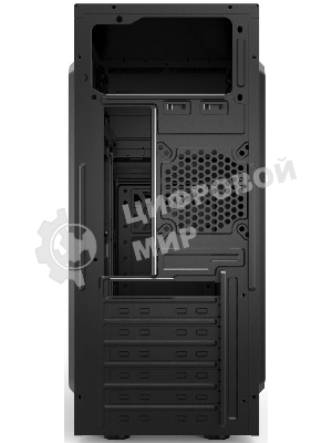 Корпус CBR PCC-ATX-E180-USB32-USB22-WPSU, Midi-Tower, чёрный