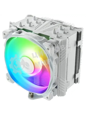 Кулер для процессора Alseye ETS-T50A-W-ARGb белый, 120 мм, алюминий/медь, 1600 об/мин, 24 дБ, 4 pin, 230 Вт, 160 мм