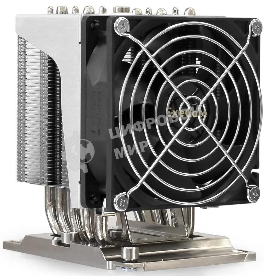 Кулер для процессора ExeGate ESNK-P0070APS4.PWM.4U.3647.Cu серебристый, 92 мм, алюминий/медь, 3800 об/мин, 44 дБ, 4 pin, 205 Вт, 125.5 мм