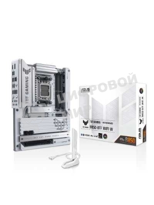 Материнская плата ASUS TUF GAMING B850-BTF WIFI W, AM5, AMD B850, 4xDDR5, 4xSATA, 3xM.2, 1xPCIe 5.0 x16, 1xPCIe 4.0 x16, 1xPCIe 3.0 x1, 1xDP, 1xHDMI, 1x2.5Gb LAN, Wi-Fi 7, Bluetooth 5.4, 1xUSB-C 20Gbps, 3xUSB-A 10Gbps, 4xUSB-A 5Gbps, 2xUSB-A 2.0, 5x3.5 мм, 7.1, ATX
