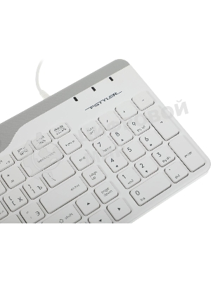 Клавиатура проводная A4Tech Fstyler FK25, USB, белый/серый