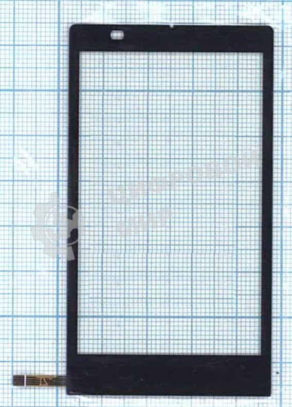 Сенсорное стекло (тачскрин) для Philips Xenium X809, черное