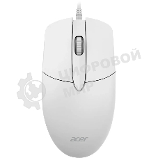 Мышь проводная Acer OMW300 белый, 1200 dpi, USB, кнопки - 3