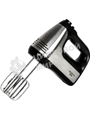 Миксер SUPRA MXS-591 500 Вт, 6 скоростей, режим Турбо, насадки для взбивания яиц и крема, насадки для замеса тяжелого теста, корпус металл/пластик, черный)
