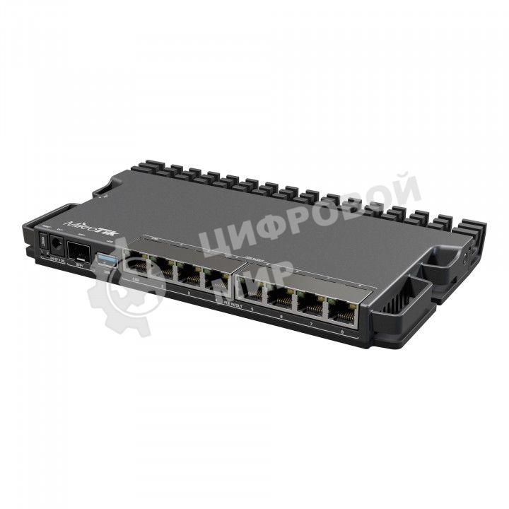 Маршрутизатор Mikrotik RB5009UPr+S+IN,7х 1G RJ45, 2.5G RJ45, 10G SFP+, 1xPoE in, 7x PoE out