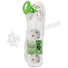 Удлинитель электрический ЭРА UDL-16-370-E Greenline 3 розетки с заземлением 7м ПВС 3x1мм2