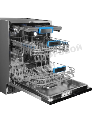 Встраиваемая посудомоечная машина Hyundai HBD 6105, нержавеющая сталь, 59.8 см, 16 компл., 42 дБ, класс A+++