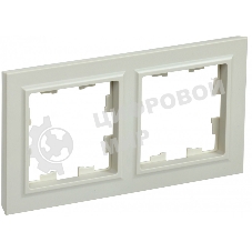 Рамка 2-местная IEK BRITE РУ-2-БрКр бежевый