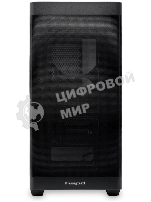 Компьютерный корпус без блока питания Case HSPD M740, Mesh Mid Tower, черный, TG, 0.6 SPCC, no fans, E-ATX, ATX, mATX, mITX, 170/400/200мм, 4x2.5