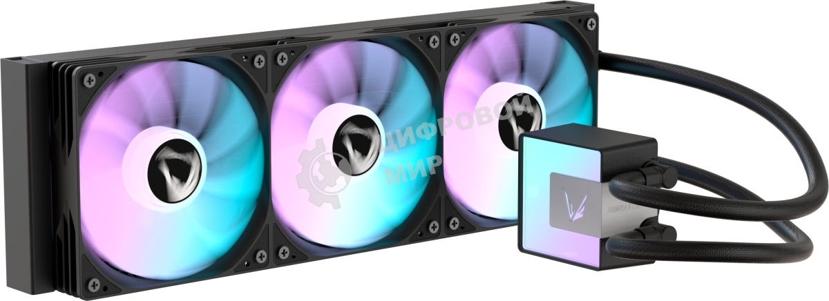 Кулер с водяным охлаждением Formula V Line ICE JET GLOW 360 BK, 360мм, 3x120мм, ARGB fans, LGA115X/1200/1700/1851, AM4/AM5
